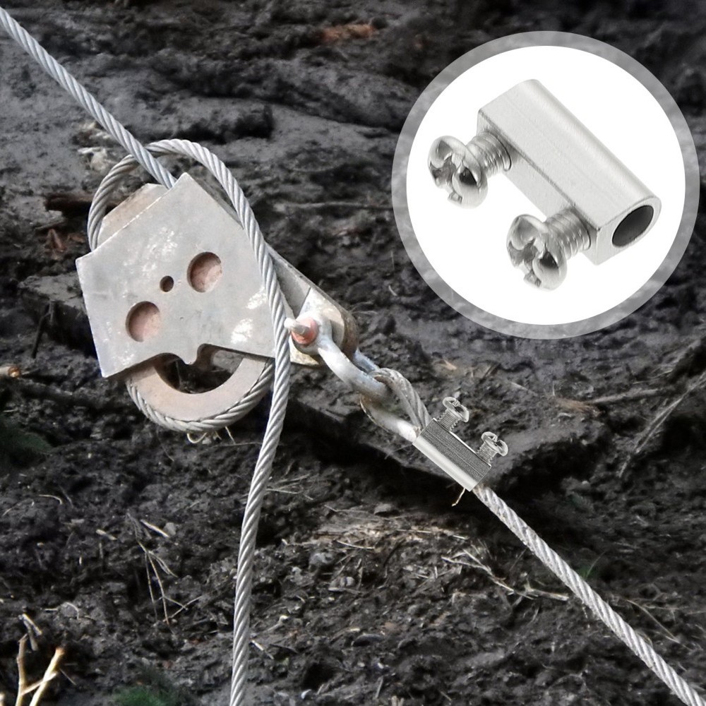 20 Sets Wire Rope Clamps Wire Rope Fixators with Screws cable clips