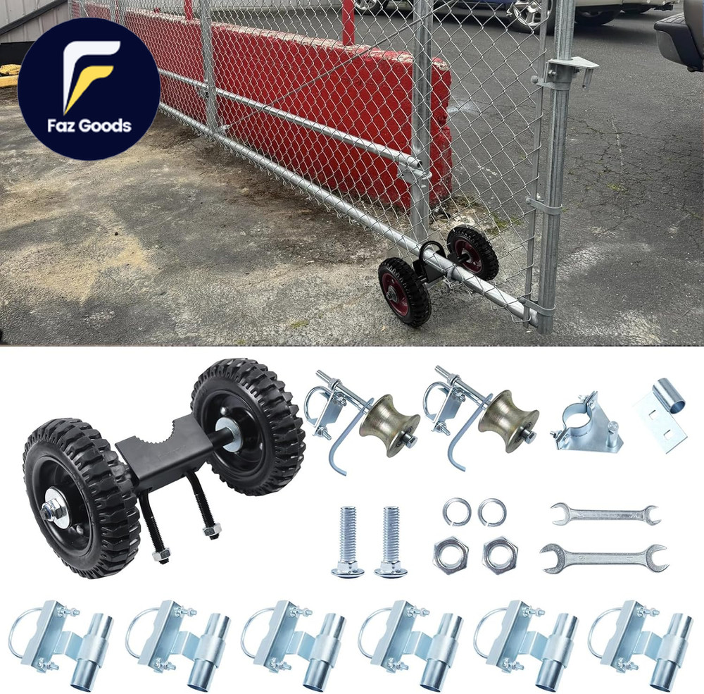6" Wheels Rolling Gate Hardware Kit for Chain Link Gate Sliding Gate Hardware