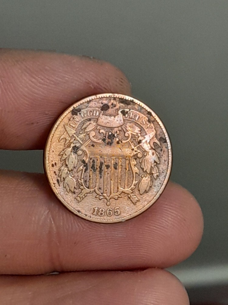 1865 Two Cent Piece (Toning)