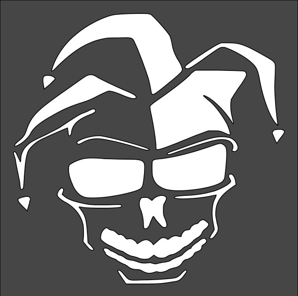 8"x8" Clear Plastic Stencil - Jester (SD444)