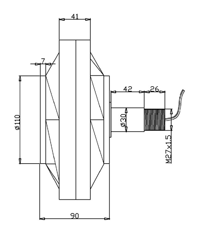 Use for Vertical Wind Turbine800W Permanent Maglev Generator Outer Rotor 3Phase