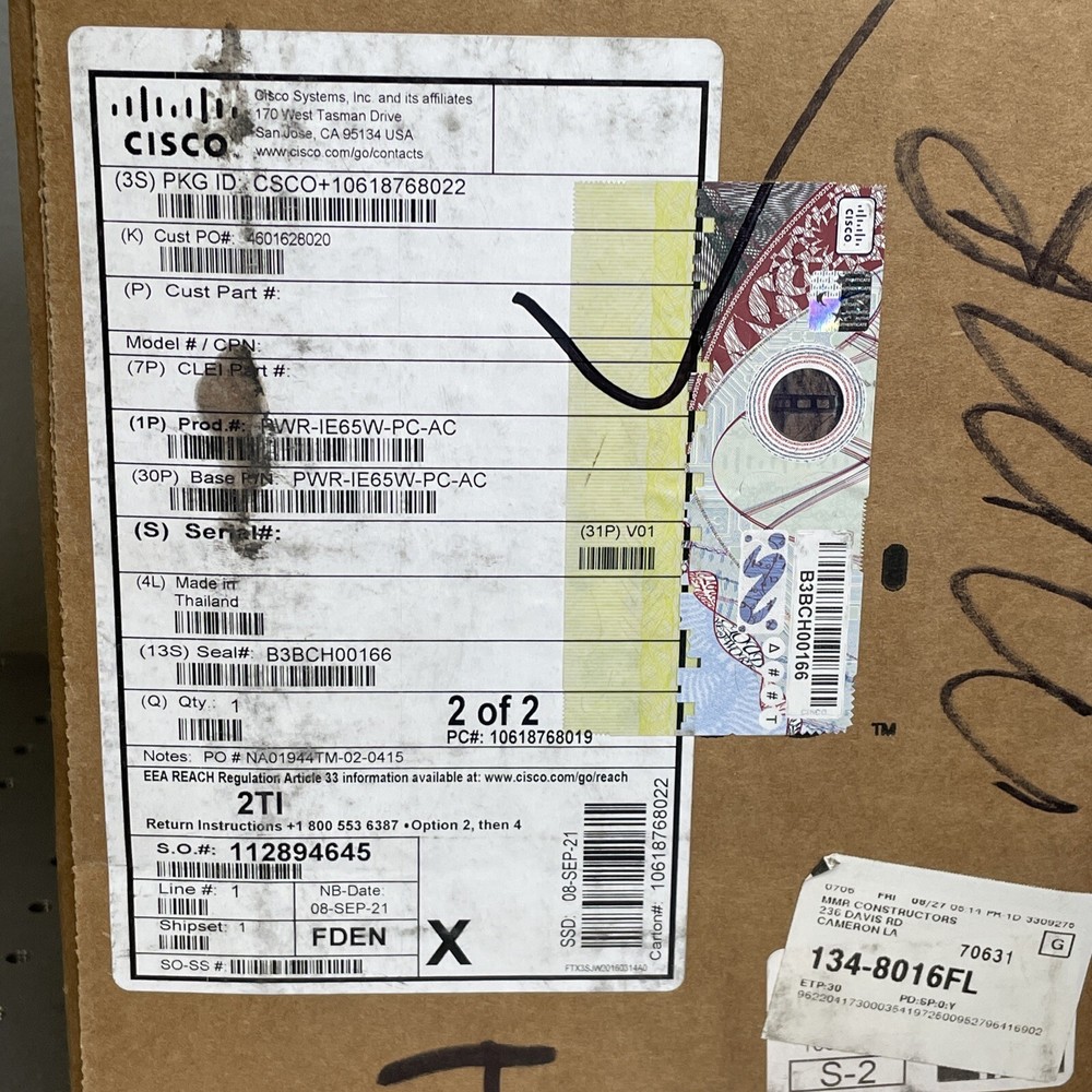 CISCO PWR-IE65W-PC-AC = V01 Power Module