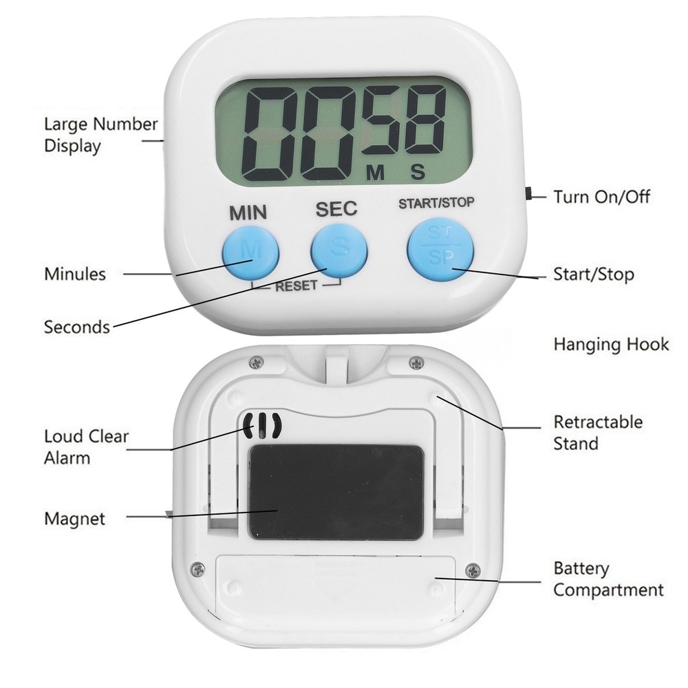 Electronic Timer Digital Time Detector With Timing And Countdown Function New