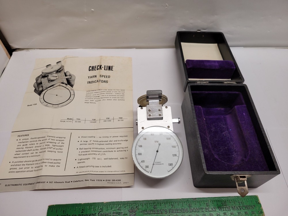 Check-Line Yarn Speed Indicator  w/ Manual and Case WORKS