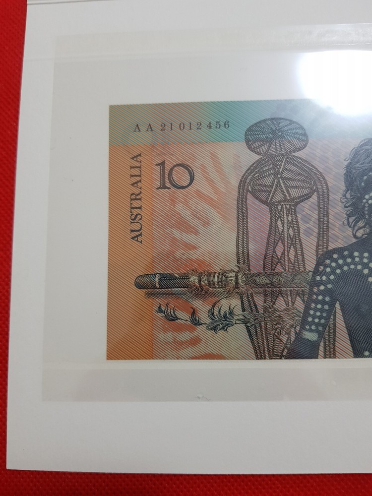 1988 $10 CONS FRASER/JOHNSTON FIRST POLYMER NOTE FOLDER AA 21 012 456