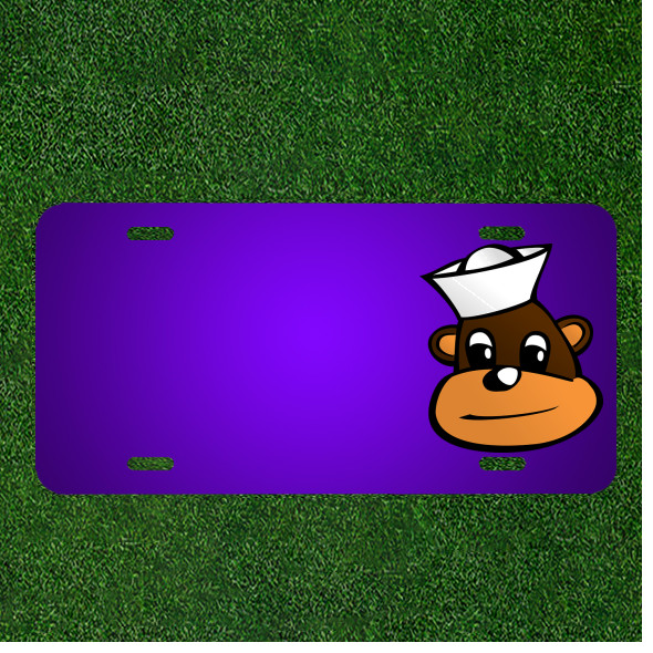 Custom Personalized License Plate With Add Names To Sailor Monkey Face Hat