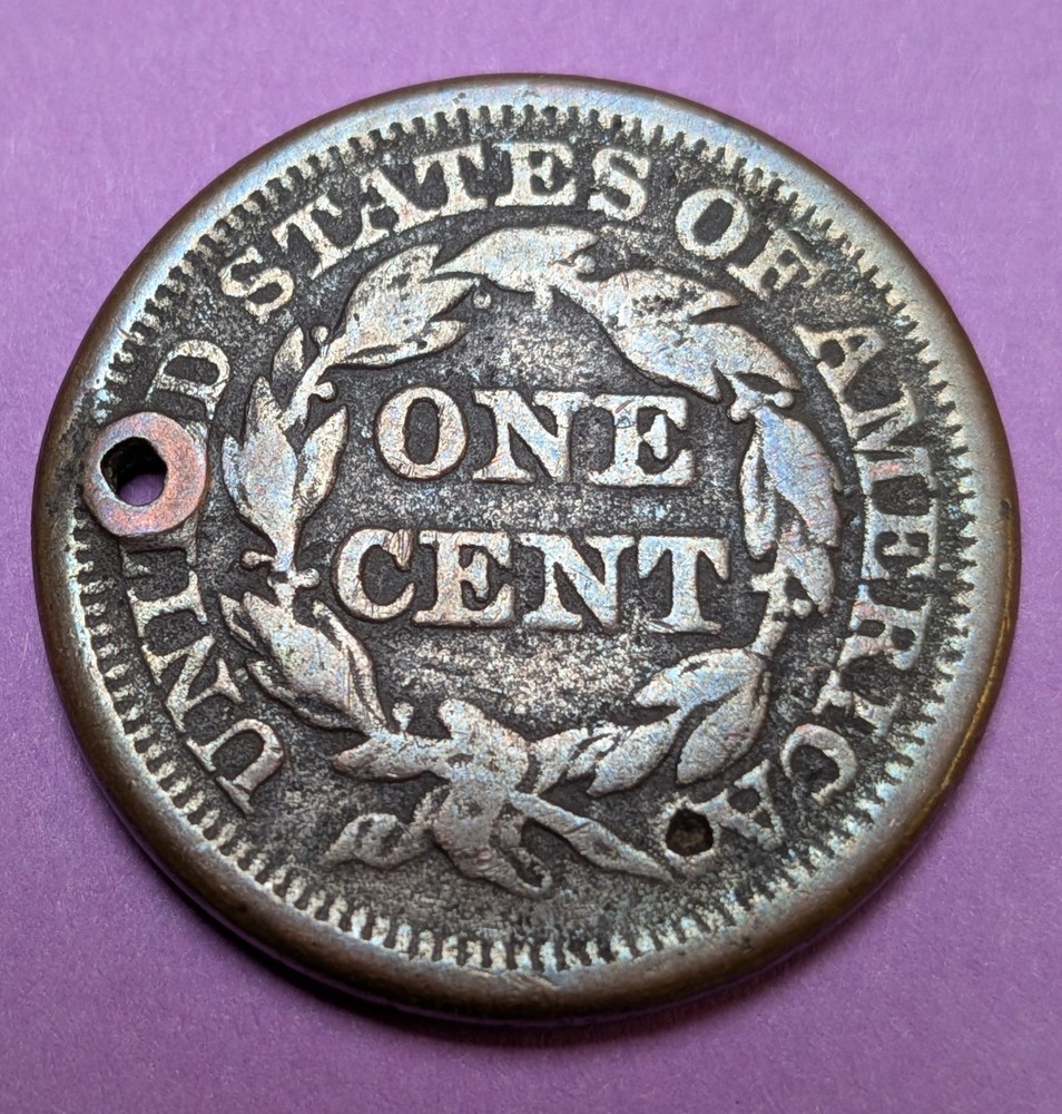 1844 Braided Hair Large Cent