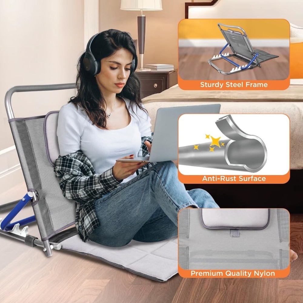 Back Rest for The Bed, Surgery Design, Padded Cushion, Back Support - Universal