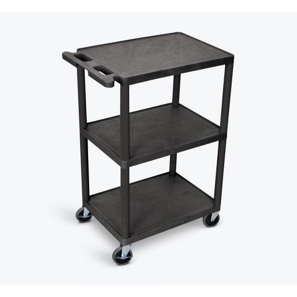 3 Shelf Utility Cart Black