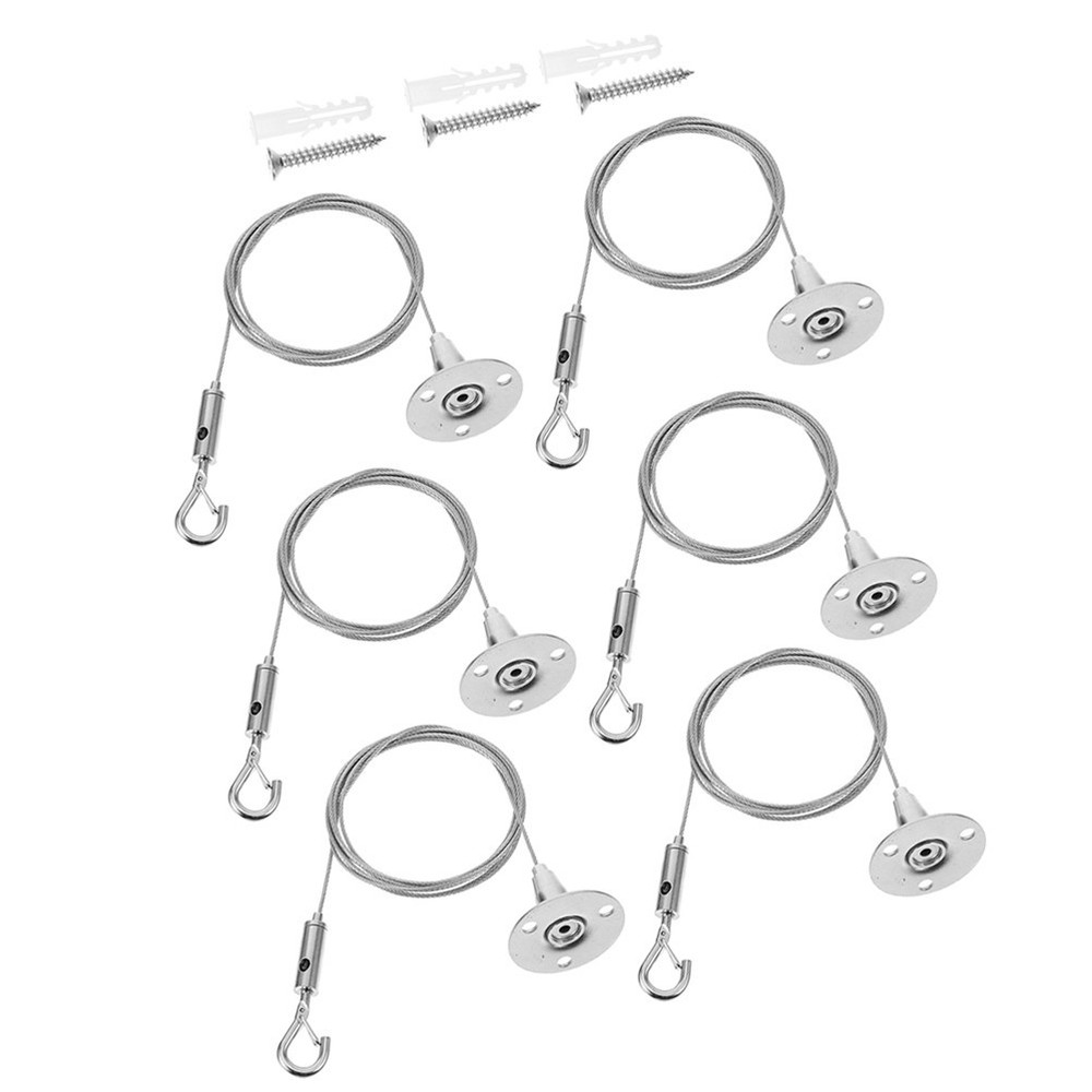 6 Pcs Adjustable Lamp Wire Frame Hanging Hardware Heavy Duty Light