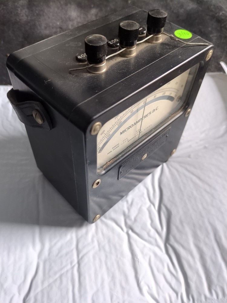 Vintage Weston Microamperes DC Meter Nice Electrical Test Steampunk Display