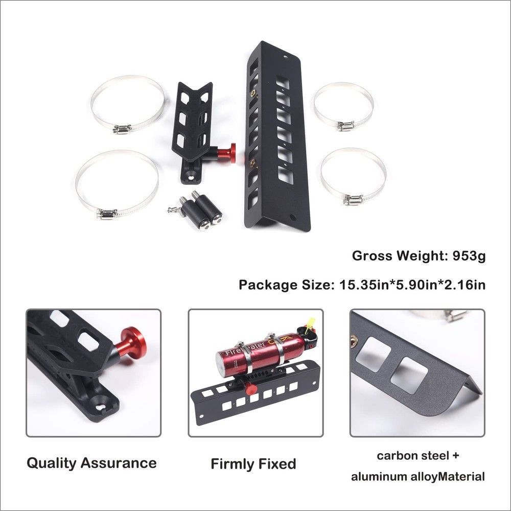 Under Seat Quick Release Roll Bar Fire Extinguisher Mount Bracket with Ford M...