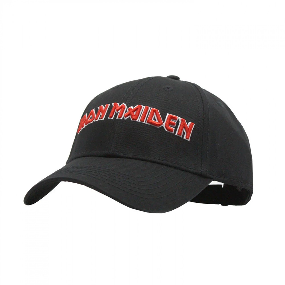 Iron Maiden 3D Embroidered Logo Snapback Hat Black