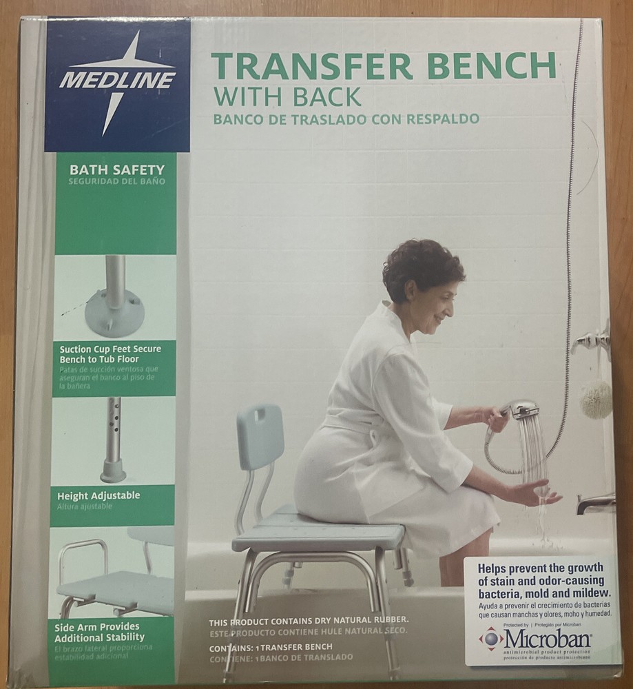 Medline Microban Medical Bath Bench