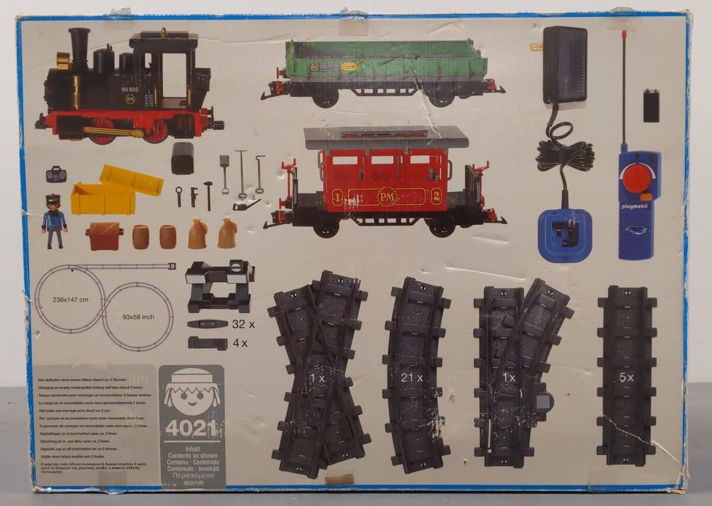PlayMobil 4021 G Scale PM Remote Control Train Set EX/Box