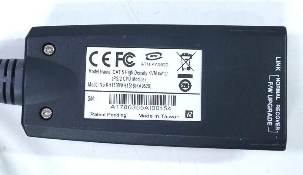 Used Altusen PS/2 CPU Module | KA9520 | Mouse & Keyboard / KVM Adapter Cable