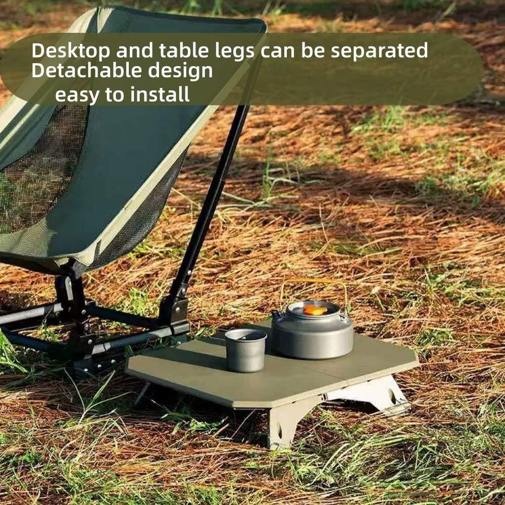 Folding Camping Table,Outdoor Small Portable Aluminum Camp Table with Backpac...