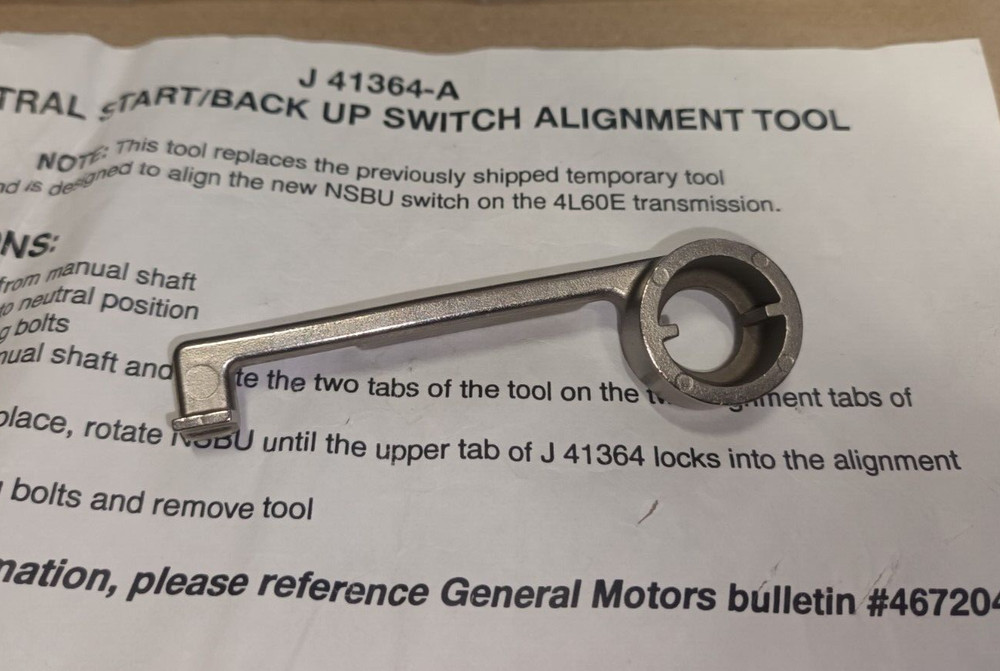 Ex MOD /|\ SPX J41364-A Neutral Start/Back Up Switch Alignment Tool
