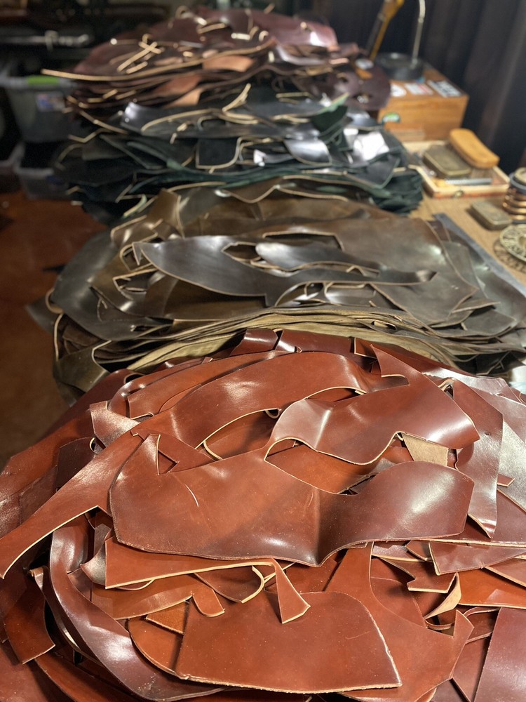 Horween Shell Cordovan Leather Scrap 3lbs Box Various Colors