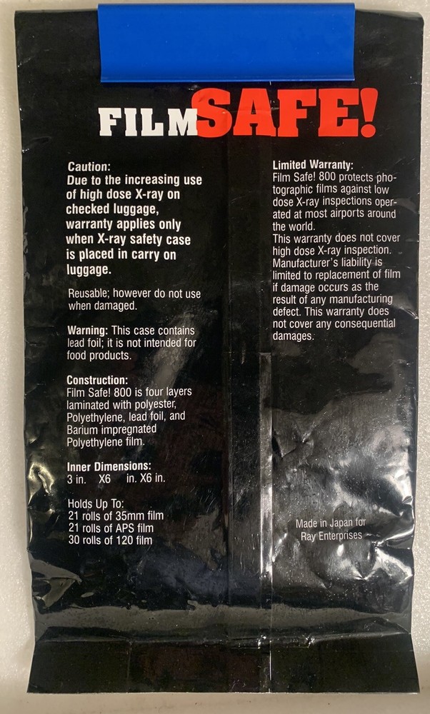 FilmSafe! QuantaRay Film X-rays Protector Pouch