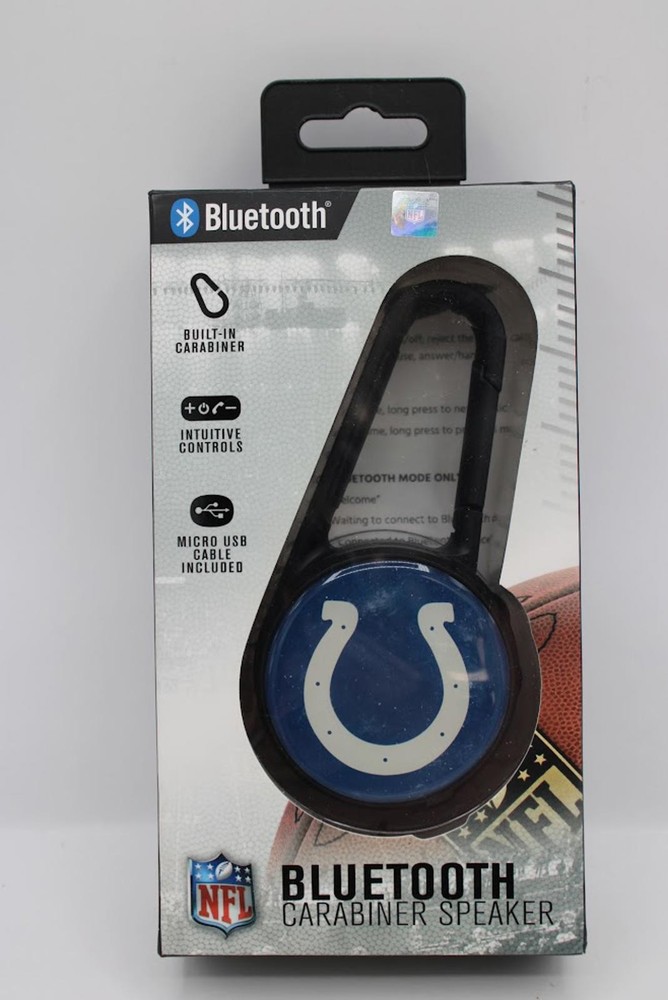 NEW NFL Bluetooth Carabiner Speaker With Micro USB Cable Indianapolis Colts