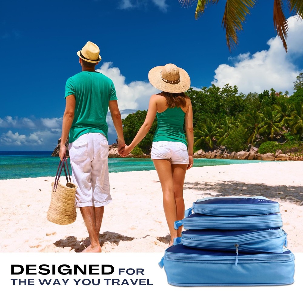 Compression Packing Cubes 4 Set Packing Cubes for Travel Travel Essentials fo...