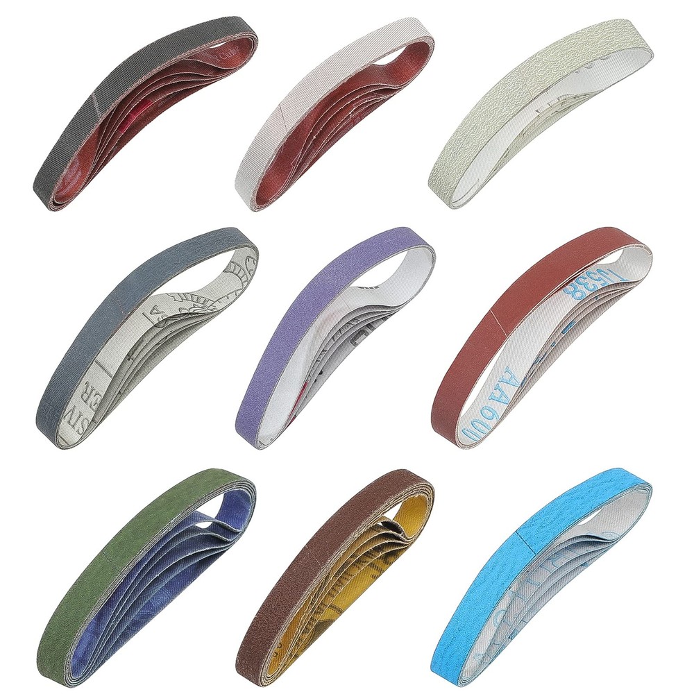 45 Pcs 1/2 x 12 Inch Replacement Belt Kit for Work Shop Tool Sharpener