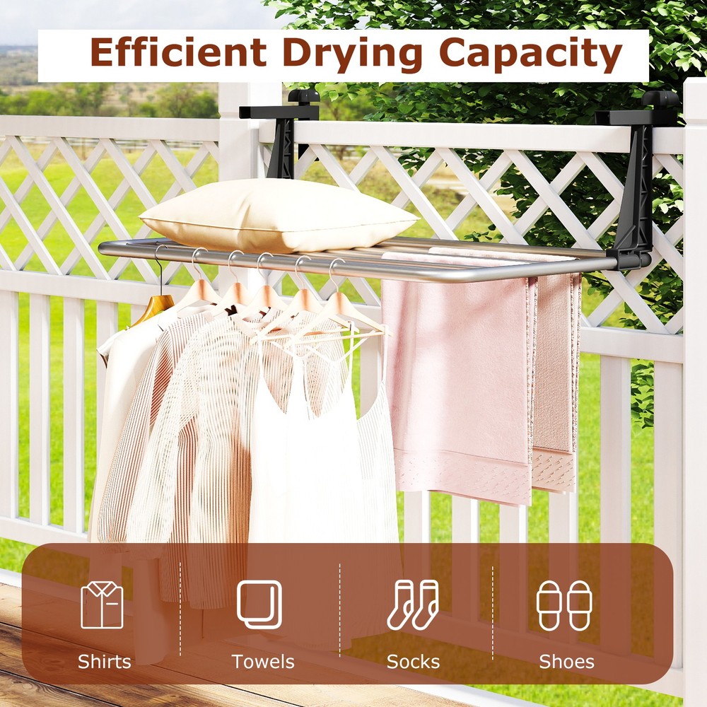 Portable Clothes Drying Rack w/Adjustable & Foldable Brackets Radiator Airer