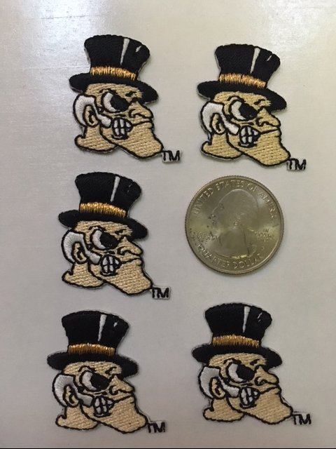 Wake Forest patch Demon Deacon patch wake forest patch 3.75" tall iron or sew on