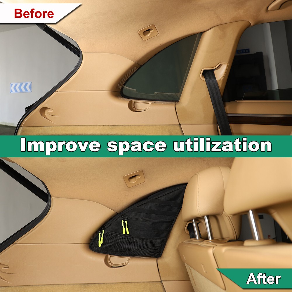 Rear Trunk Left Side Window Storage Bag For Porsche Cayenne 2011-2017