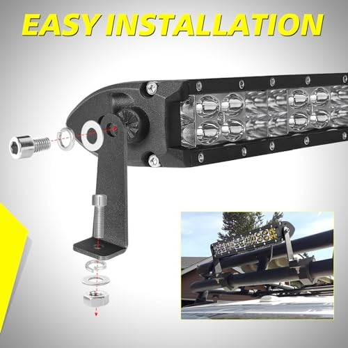 Light Bar Mounting Brackets 2 Packs Universal Side-Mounted 3MM Thick - 2 Packs