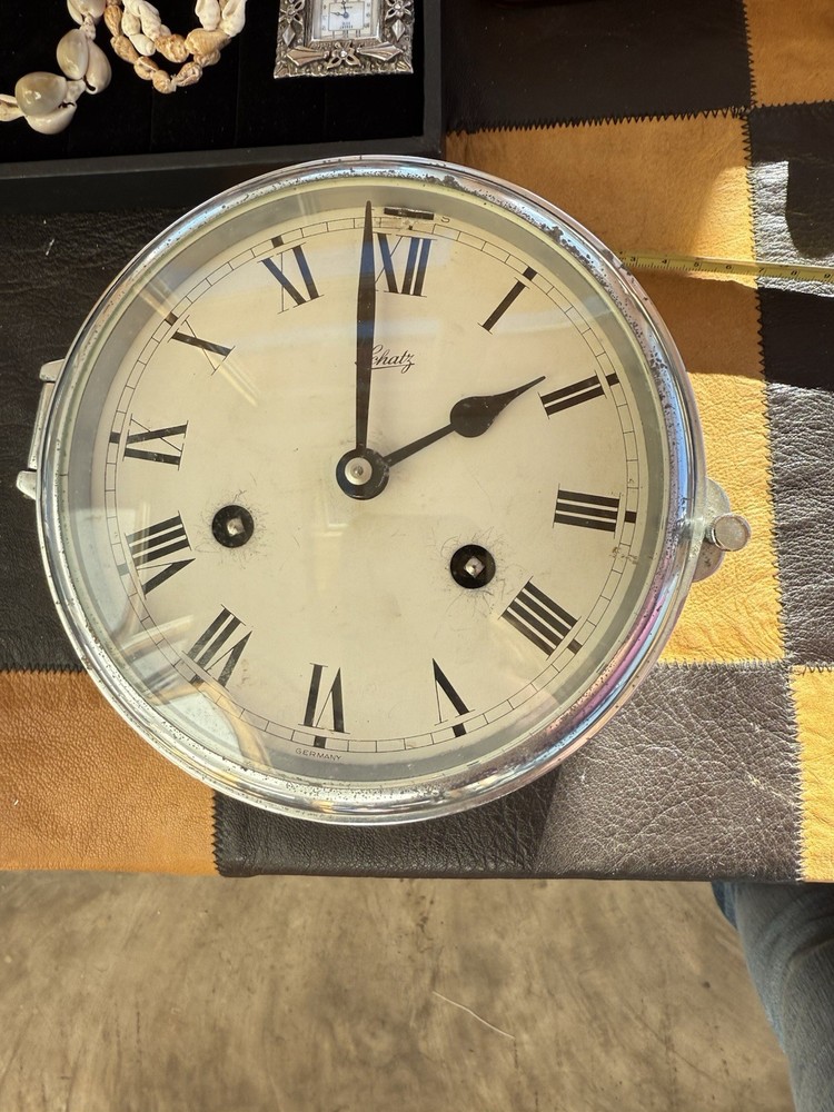 Vintage Schatz Royal Mariner Ship Bell Clock