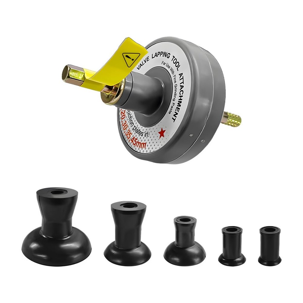 Valve Lapping Tool, Small Engine Valve Lapping Kit with 5 Suction Plates,