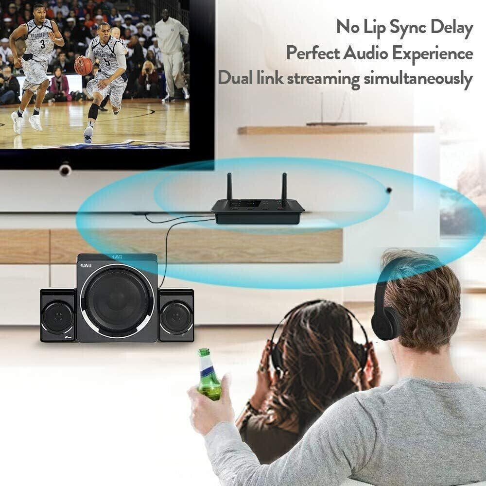 🔥5.3 Long Range Bluetooth Transmitter Receiver For TV Home Stereo Audio Adapter