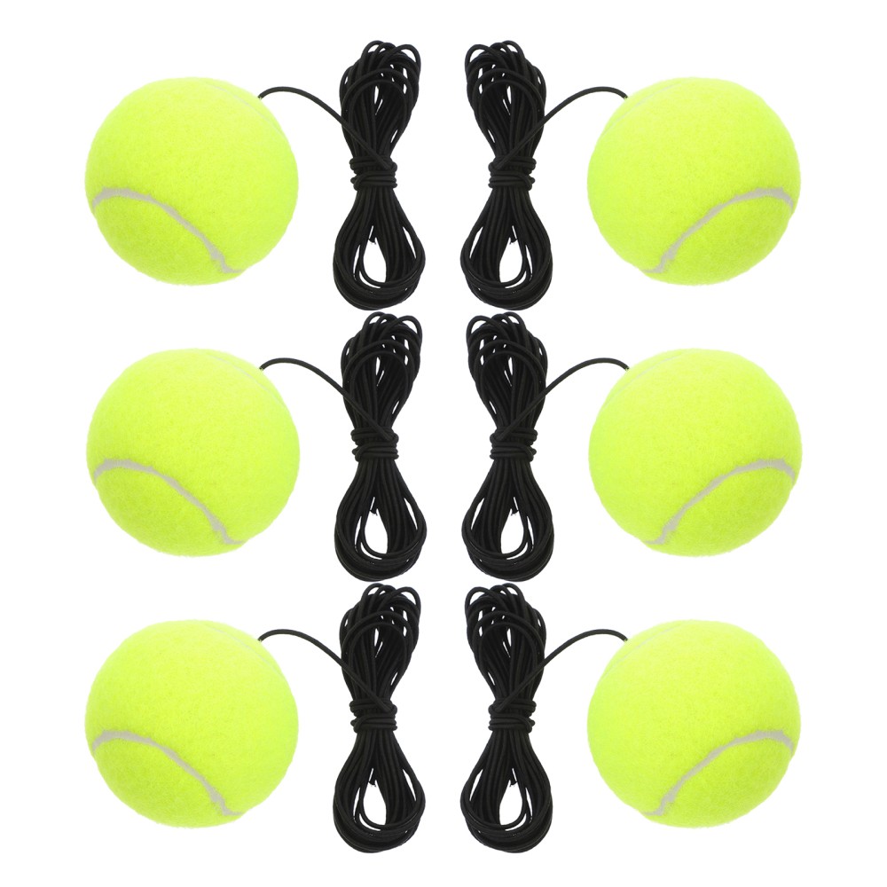 6 Pcs Tennis with Line Exercise Ropes Training for Home Single Player
