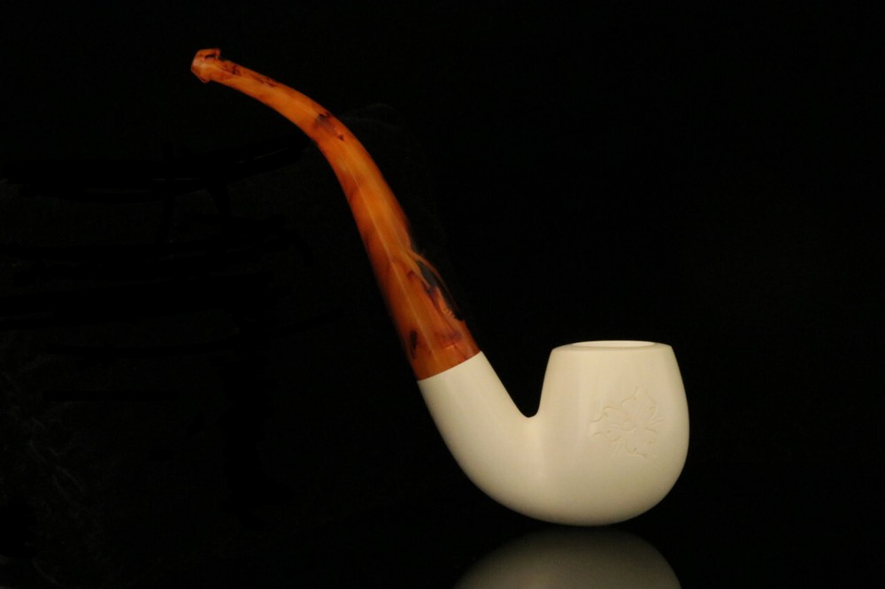 Apple Block Meerschaum Pipe with fitted case M1780