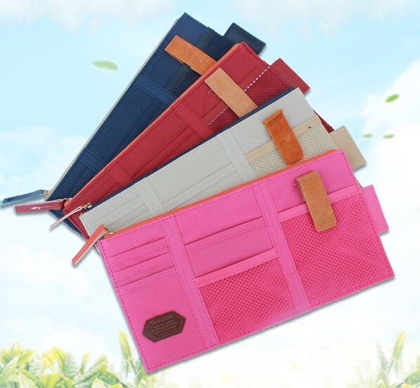 Car Sun Shield Visor Board Organizer Storage Holder Card Bag Organizer