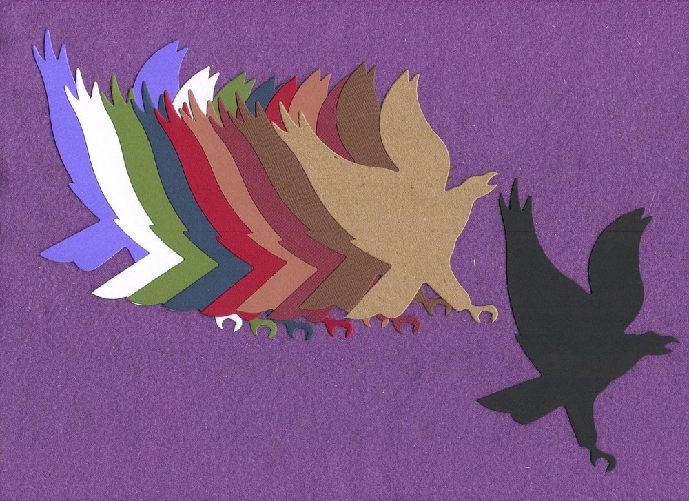 EAGLE die cuts scrapbook cards