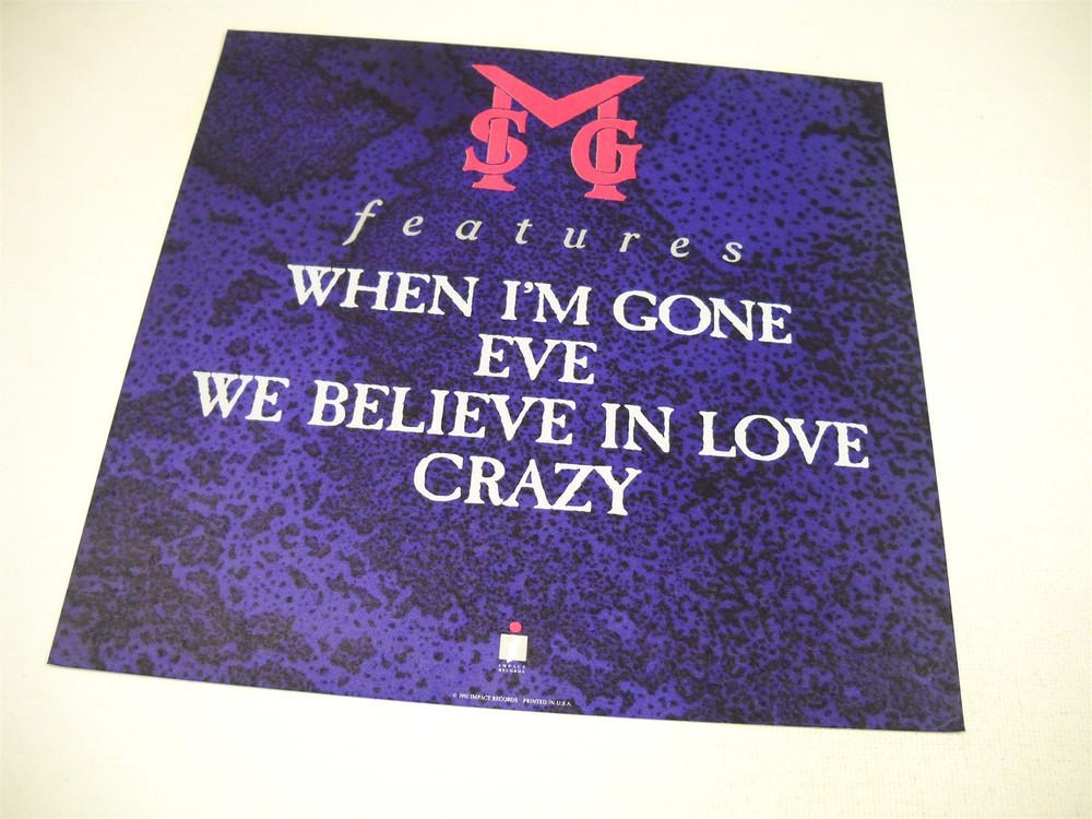 MCAULEY SCHENKER - MSG original 2-sided PROMO ONLY Display Decorator Flat