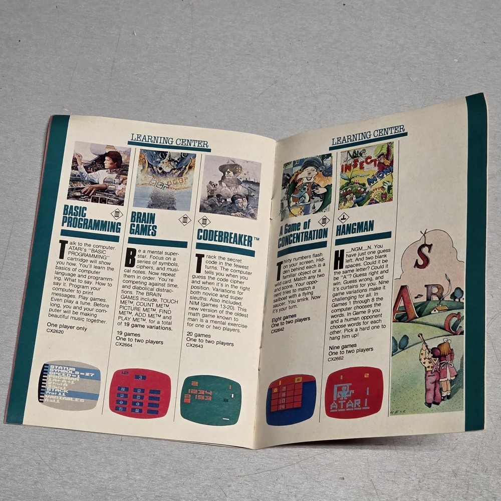 Atari Video Computer System Catalog 49 Game Program Cartridges Vintage