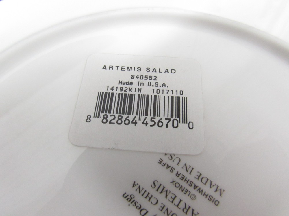 Lenox Artemis White & Silver Bone China Tea Cup Plates 5pc Single Place Setting