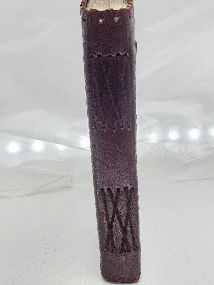 Handmade Leather Mandala Journal Floral Embossed with Three Stones