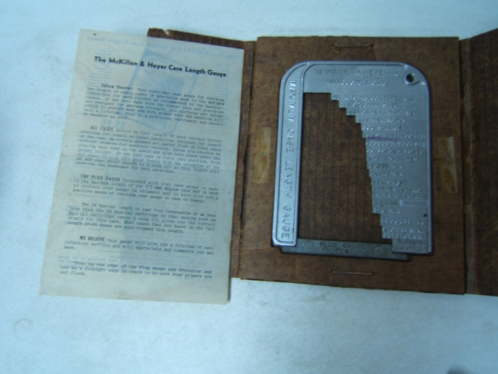 McKillen & Heyer Case Length Gauge Excellent Condition