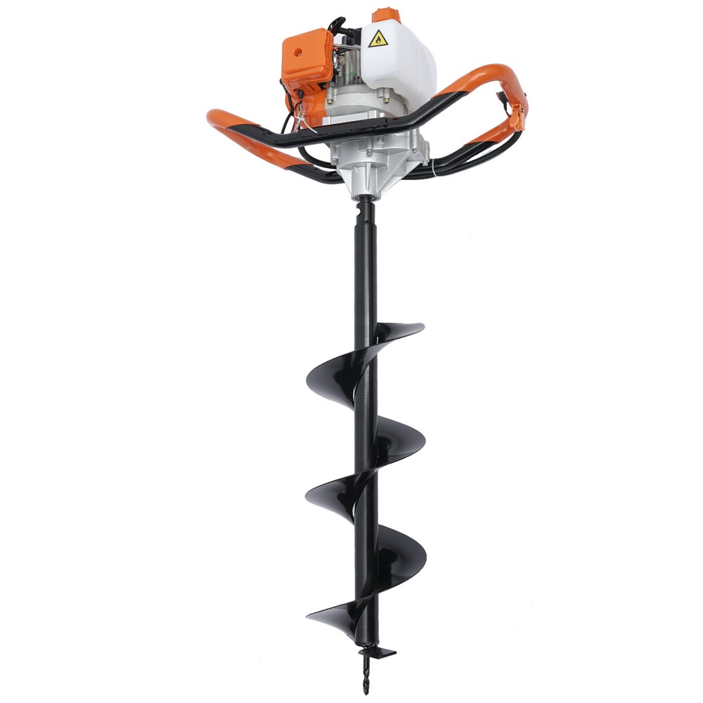 52CC 2.4HP 2 Stroke Post Hole Digger Earth Auger Digging Machine w/ 3x Drill Bit