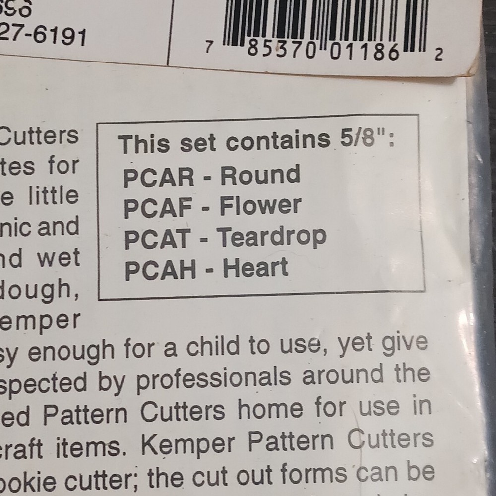 Kemper Tools Clay Cutters Pattern Cutter Set 3/4" Basic Set Made in USA