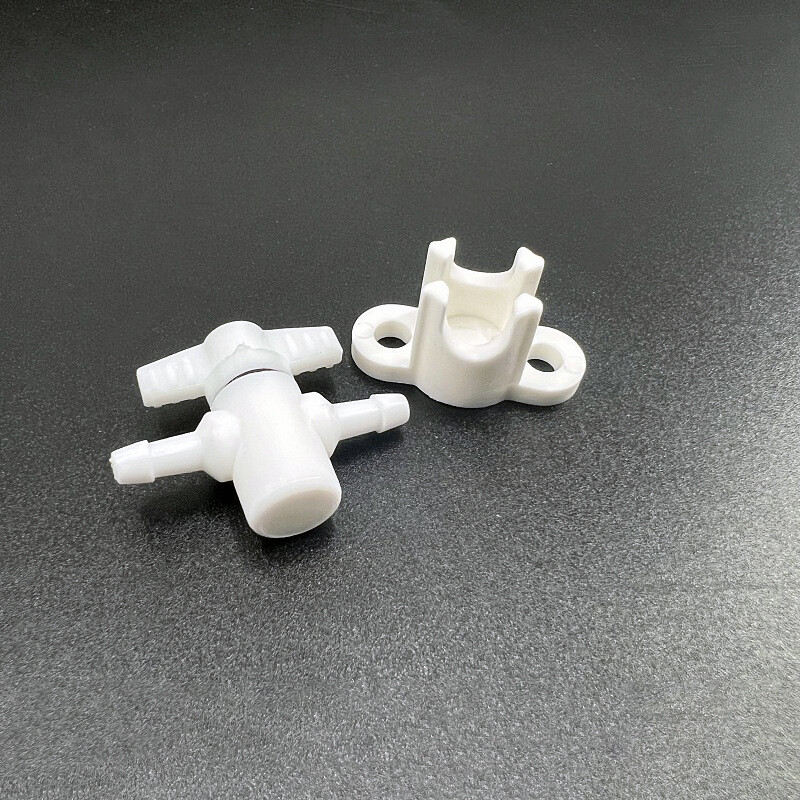10Pcs White Plastic 2 Ways Ink Connector Adapter For Inkjet Format Printer