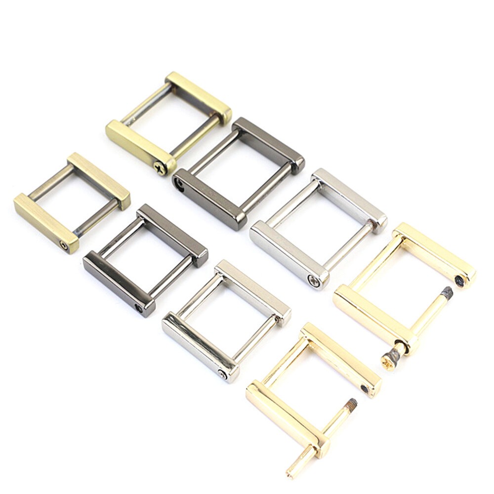 19mm 25mm DIY Rectangular Metal Removable Screw Square Ring Belt Buckle Webbing