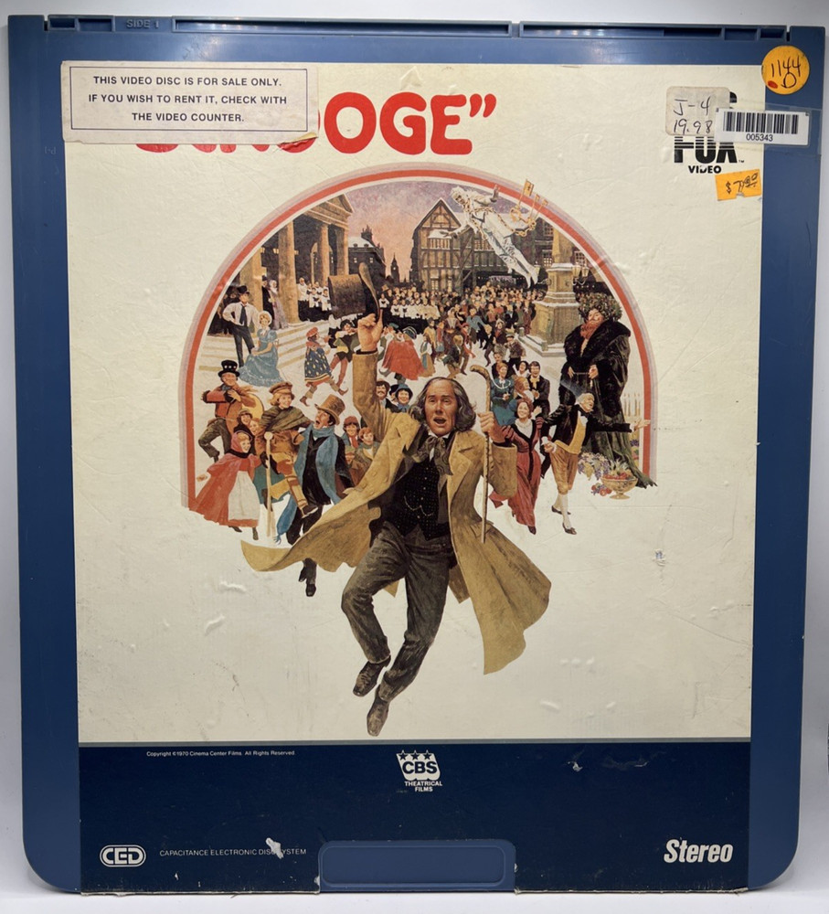 SCROOGE CED Videodisc RCA Selectavision CBS FOX 1983