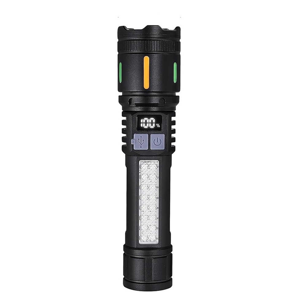 3000 Lumens LED Flashlight Rechargeable with 5 Modes Adjustable Head Portable