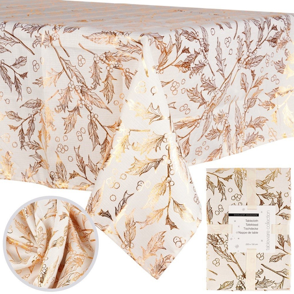 Tablecloth, Christmas tablecloth, stain-resistant, 220x150 cm